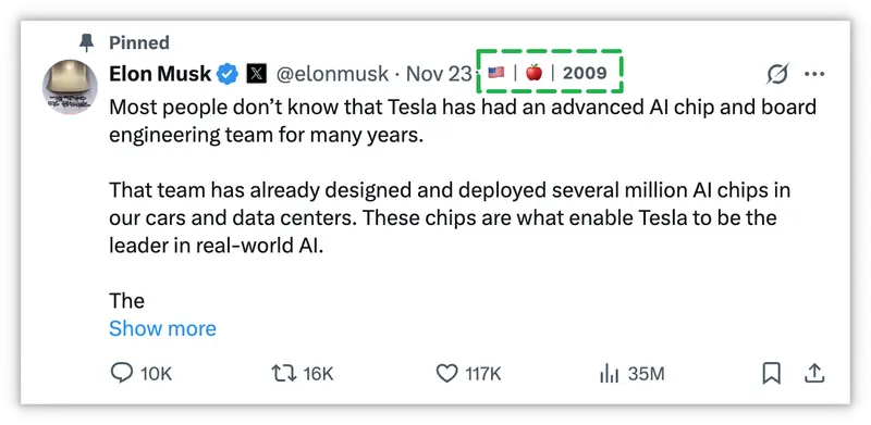 Xbout — 在 X（Twitter）上显示用户地理位置、设备类型与注册年份插图