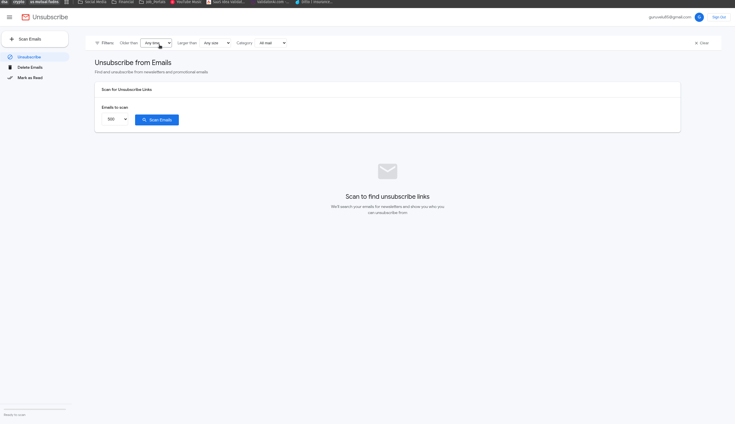 批量退订Gmail邮件?试试这款本地运行的开源清理工具Gmail Bulk Unsubscribe & Cleanup Tool缩略图 批量退订Gmail邮件?试试这款本地运行的开源清理工具Gmail Bulk Unsubscribe & Cleanup Tool缩略图