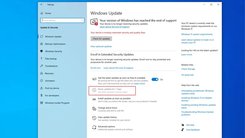 非ESU版Windows 10陷更新困境:暂停功能失效,误触Win11升级无法取消插图 非ESU版Windows 10陷更新困境:暂停功能失效,误触Win11升级无法取消插图