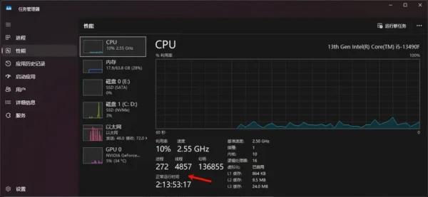 5种方法快速查看Windows 11电脑运行时间