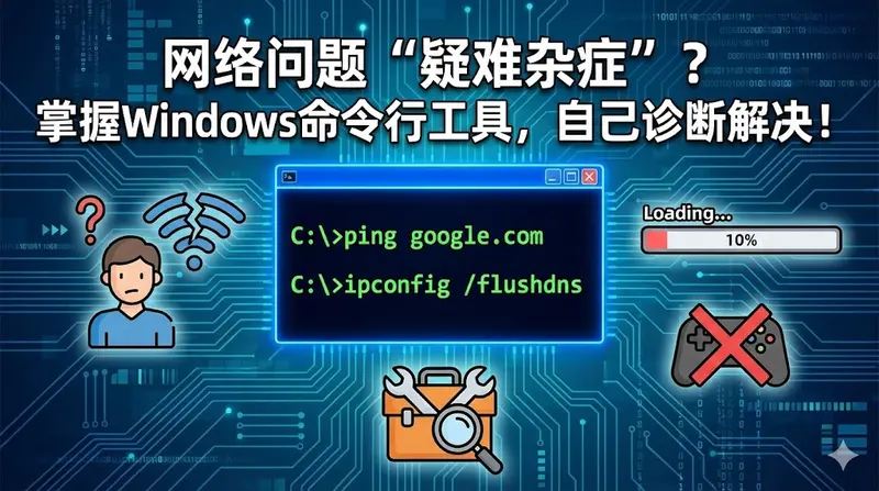 网络卡顿、断连不用愁!这些 Windows 命令帮你一键诊断插图 网络卡顿、断连不用愁!这些 Windows 命令帮你一键诊断插图
