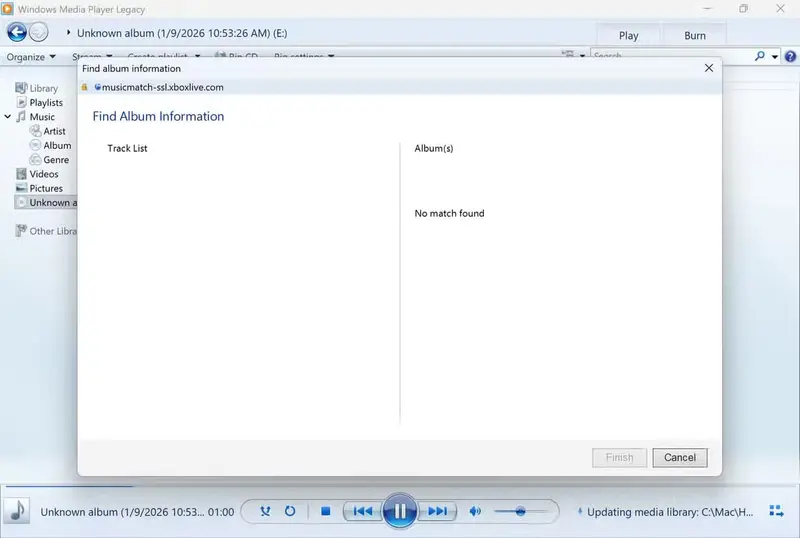 Windows Media Player 光盘元数据自动获取功能已停用插图1