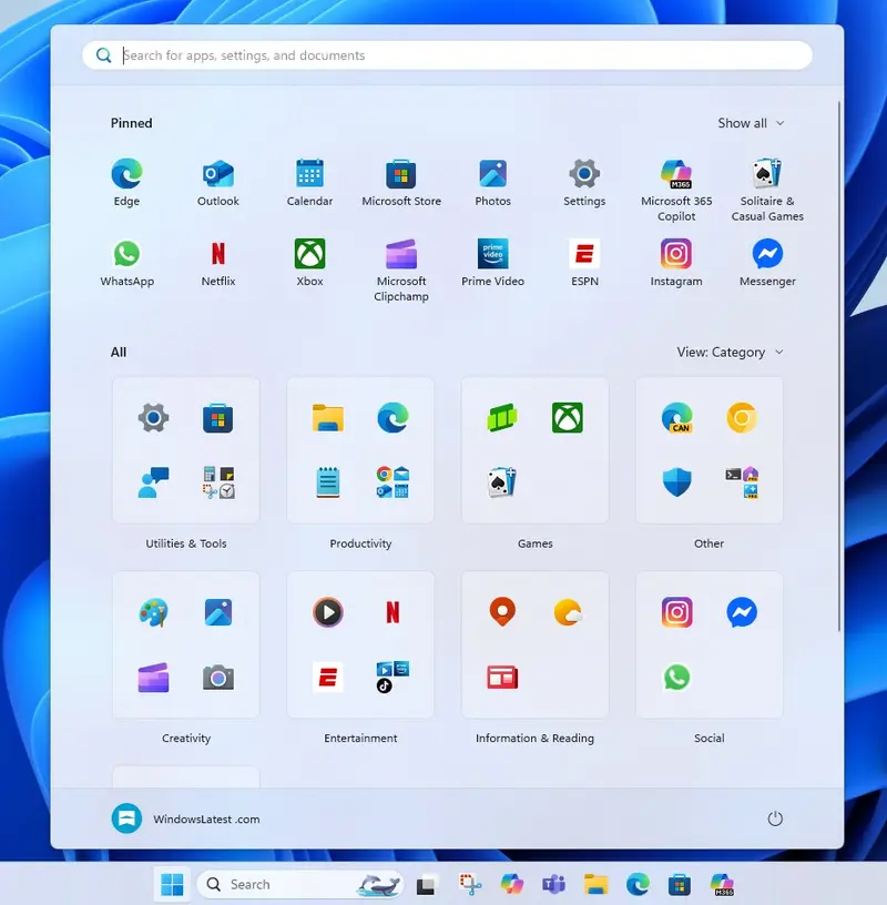 Windows 11 KB5074109 推送新版开始菜单：单页设计很便捷，缺个调整大小按钮太遗憾插图1