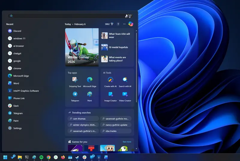 Windows 11 搜索界面变杂乱，新增 AI 工具仅跳转 Bing，教你一键移除插图