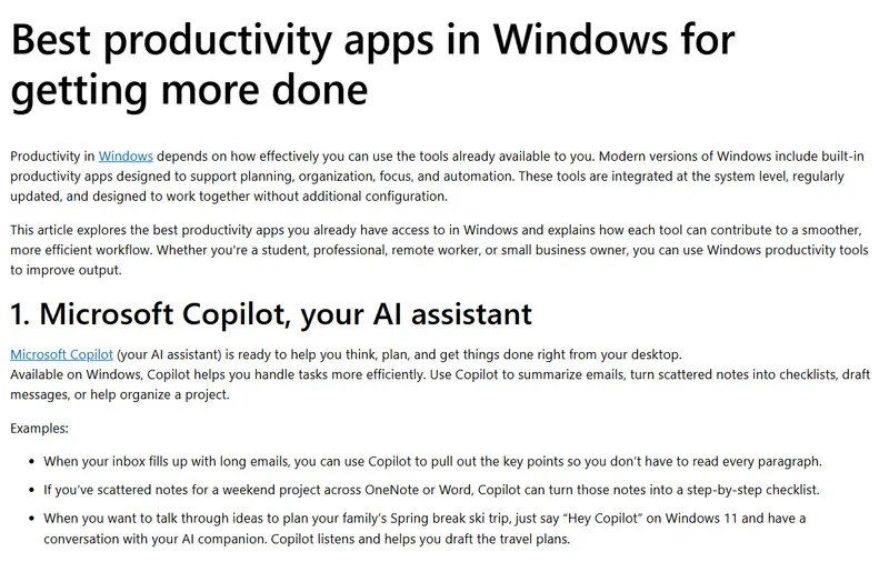 微软新榜单引争议：Copilot 力压文件资源管理器成“第一生产力”插图1