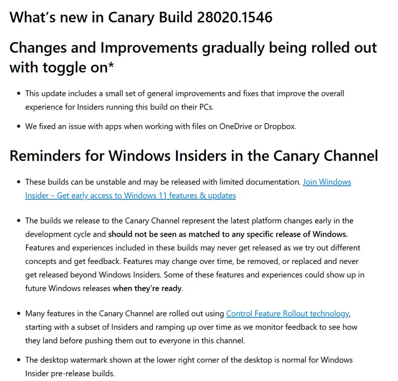 Windows 11 Canary新版本KB5074176推送，仅修复问题无新功能插图1
