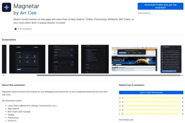 Magnetar：全能型 Torrent 磁力链接抓取与下载管理扩展