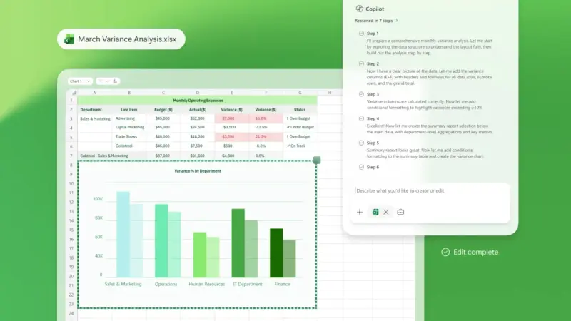 微软宣布 Microsoft 365 Copilot Wave 3：Word、Excel 和 Outlook 迎来全新智能体功能插图