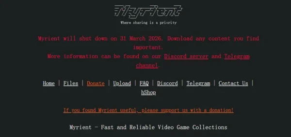 390TB 游戏存档库 Myrient 宣布关闭：AI 热潮推高硬件成本，每月 6000 美元赤字难以为继