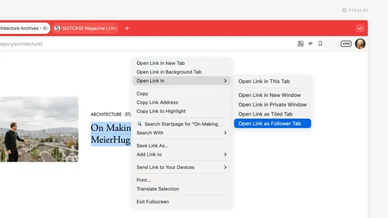 Vivaldi 7.9 版本带来可自定义的全屏模式、改进的拆分视图等插图1