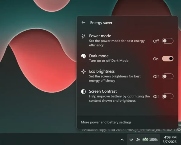 Windows 11 重大更新：深色模式终于加入“快速设置”，拖动托盘不再碍事