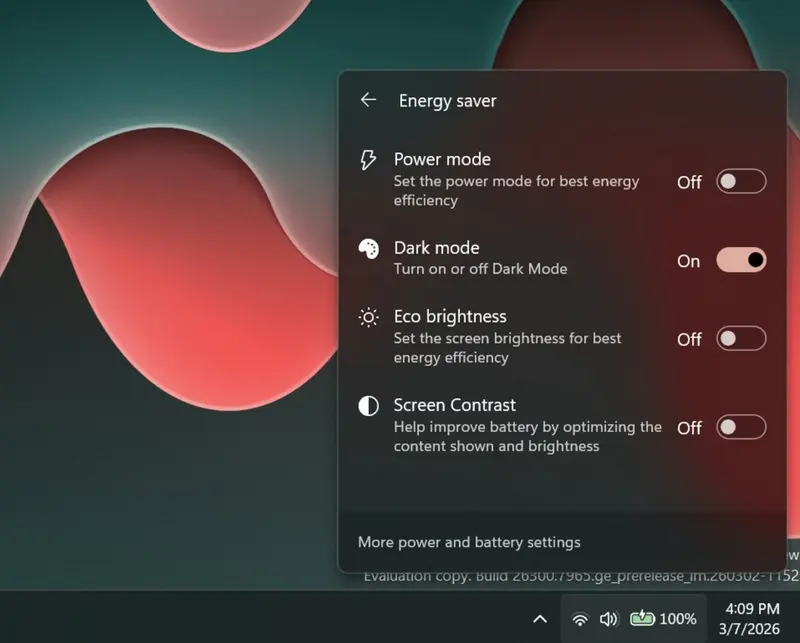 Windows 11 重大更新：深色模式终于加入“快速设置”，拖动托盘不再碍事插图1