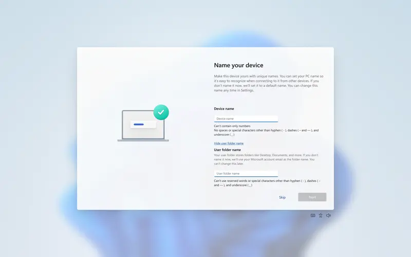 终于等到你！Windows 11 初始设置迎来“自定义用户文件夹名”功能插图1