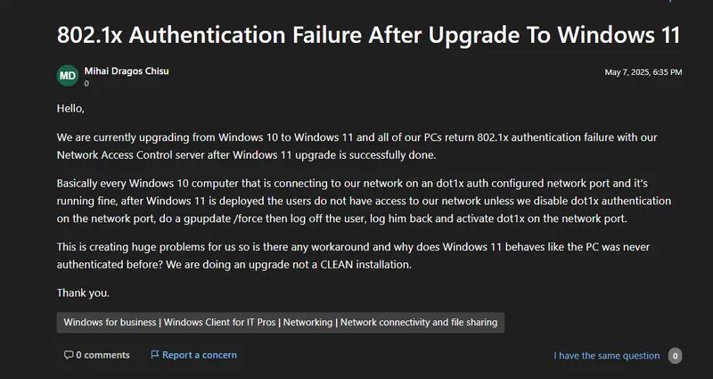 微软未承认的隐形 Bug？升级到Windows 11 24H2/25H2会导致断网，还只有这种方法才能修复插图5