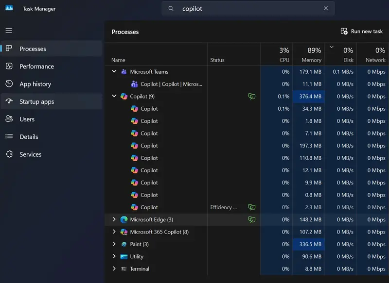 Windows 11 新版 Copilot 沦为“套壳”浏览器？捆绑 850MB Edge 核心导致内存占用飙升插图1