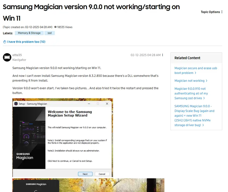 三星魔术师软件“罢工”：想修漏洞，结果软件打不开了插图1