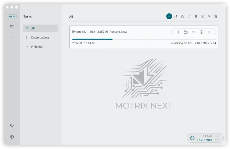 下载神器Motrix 精神续作来了!Motrix Next:基于 Tauri 2 重构,体积缩小 75%,启动秒开插图2 下载神器Motrix 精神续作来了!Motrix Next:基于 Tauri 2 重构,体积缩小 75%,启动秒开插图2