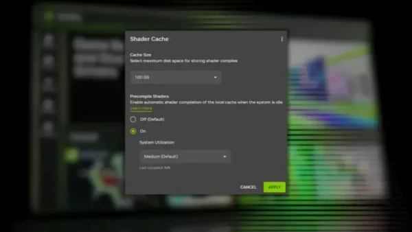 告别“进入游戏前”的漫长等待！Nvidia App 新增“自动着色器编译”功能