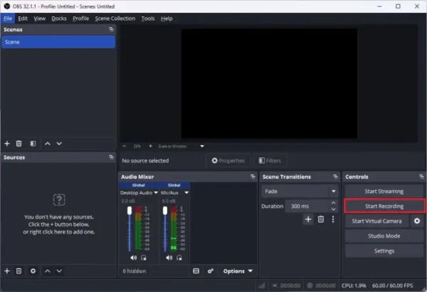 Windows 11 录屏直播首选：OBS Studio 从零安装到首次录制全指南 