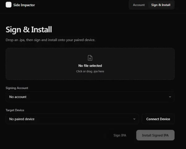 浏览器直连 iOS！Side Impactor：无需安装客户端，网页端完成 IPA 签名与侧载
