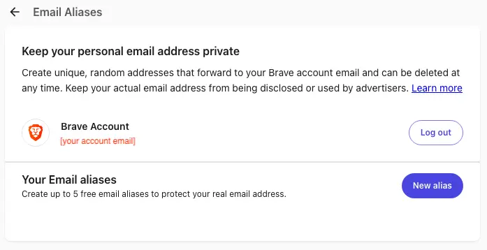 Brave 浏览器新增“邮件别名”功能:一键生成随机邮箱,彻底告别垃圾邮件插图1 Brave 浏览器新增“邮件别名”功能:一键生成随机邮箱,彻底告别垃圾邮件插图1