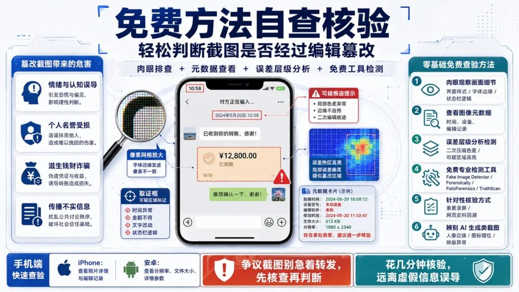 免费方法自查核验,轻松判断截图是否经过编辑篡改插图 免费方法自查核验,轻松判断截图是否经过编辑篡改插图