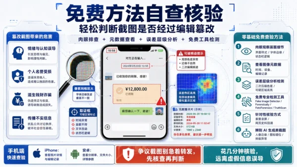 免费方法自查核验,轻松判断截图是否经过编辑篡改缩略图 免费方法自查核验,轻松判断截图是否经过编辑篡改