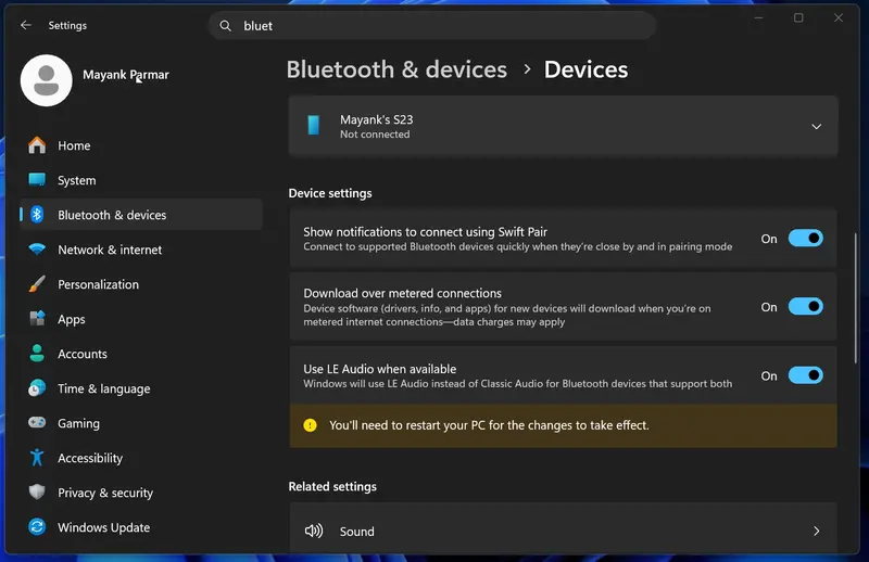 Windows 11 五月预览更新KB5089573:低延迟模式上线,蓝牙共享音频终于来了插图1 Windows 11 五月预览更新KB5089573:低延迟模式上线,蓝牙共享音频终于来了插图1