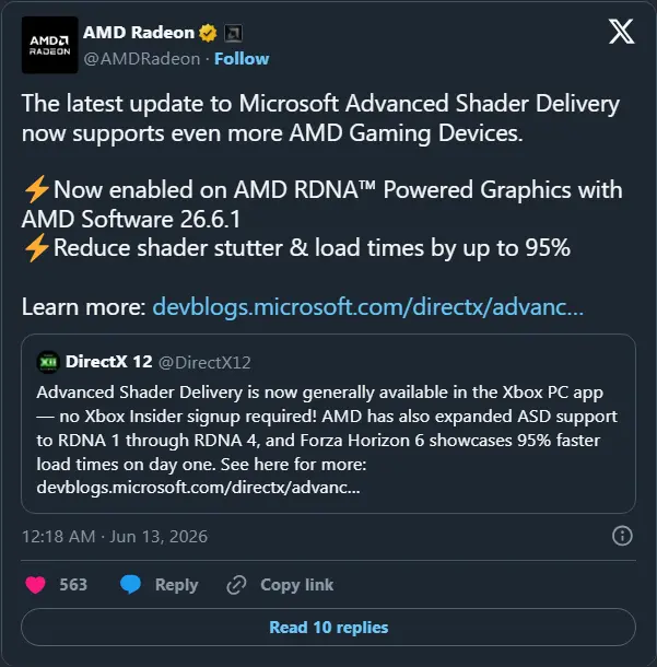 AMD 用户狂喜！微软“高级着色器交付”全覆盖，彻底告别游戏卡顿插图1