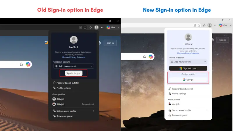 微软策略转向：Edge 将支持 Google 账户登录，Windows 11 或恢复本地账户插图