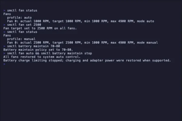 smctl：开源 Mac 硬件控制 CLI，实现 Apple Silicon 风扇手动调速与电池自定义限充（70-80%），支持 TOML 声明式配置与温度安全护栏，打造无头 Mac 服务器的终极运维工具