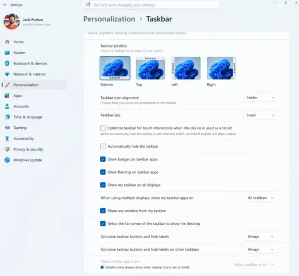 Windows 11 最新预览版：任务栏可调节大小、每月仅重启一次、新增护眼“屏幕色调”