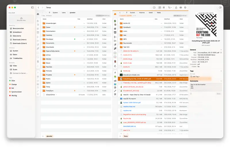 FileWorks:macOS 原生双栏文件管理器,免费无广告,批量文件传输、归档、正则重命名一站式插图 FileWorks:macOS 原生双栏文件管理器,免费无广告,批量文件传输、归档、正则重命名一站式插图