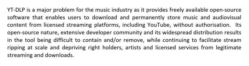 IFPI 申请将 yt-dlp 纳入欧盟盗版观察名单，开源下载工具再遭版权争议插图2