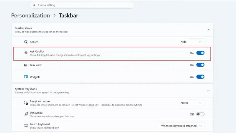 任务栏AI入口踩刹车!微软暂时关闭Ask Copilot,同步推进新版统一Copilot插图1 任务栏AI入口踩刹车!微软暂时关闭Ask Copilot,同步推进新版统一Copilot插图1