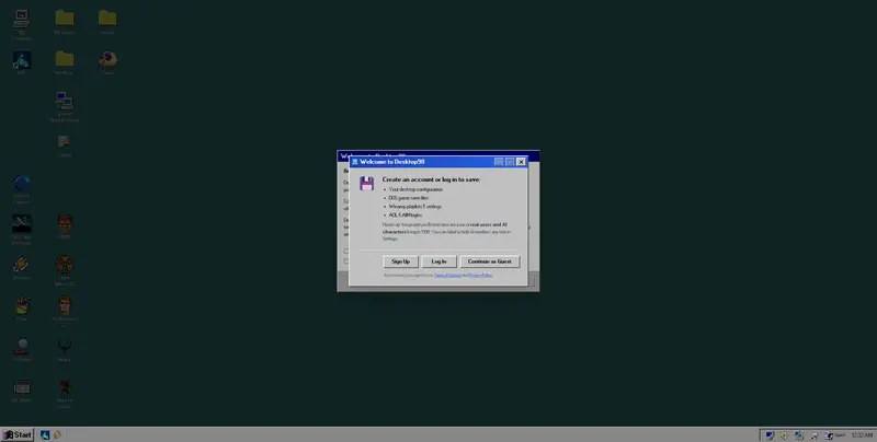 无需下载不用装系统!网页版Windows98模拟器,内置老游戏与90年代互联网插图1 无需下载不用装系统!网页版Windows98模拟器,内置老游戏与90年代互联网插图1