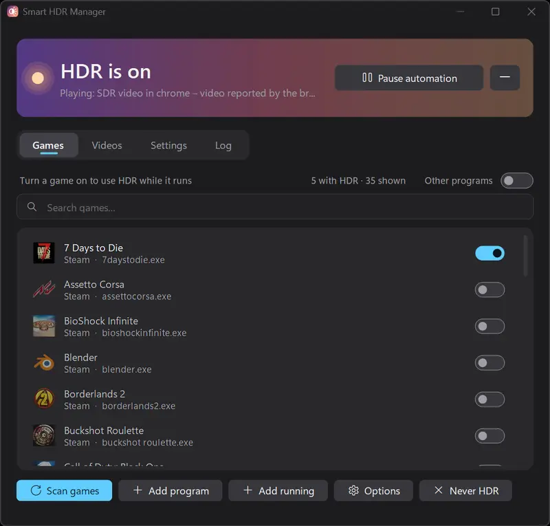受够了 Win+Alt+B？这个开源小工具Smart HDR Manager，终于把 Windows 的 HDR 开关盘明白了插图1