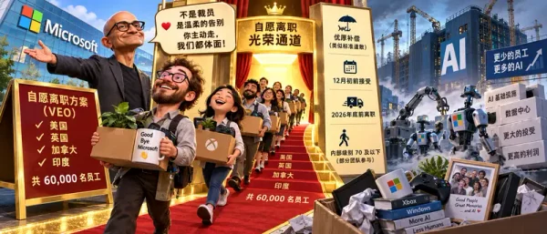 微软发钱求 6 万人离职？打工人的“体面分手”背后，全是 AI 惹的祸