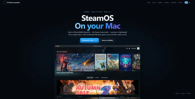 在 Mac 上装一台 Steam Deck?开源项目 Steamac 把 ARM 版 SteamOS 搬进了苹果芯片插图 在 Mac 上装一台 Steam Deck?开源项目 Steamac 把 ARM 版 SteamOS 搬进了苹果芯片插图